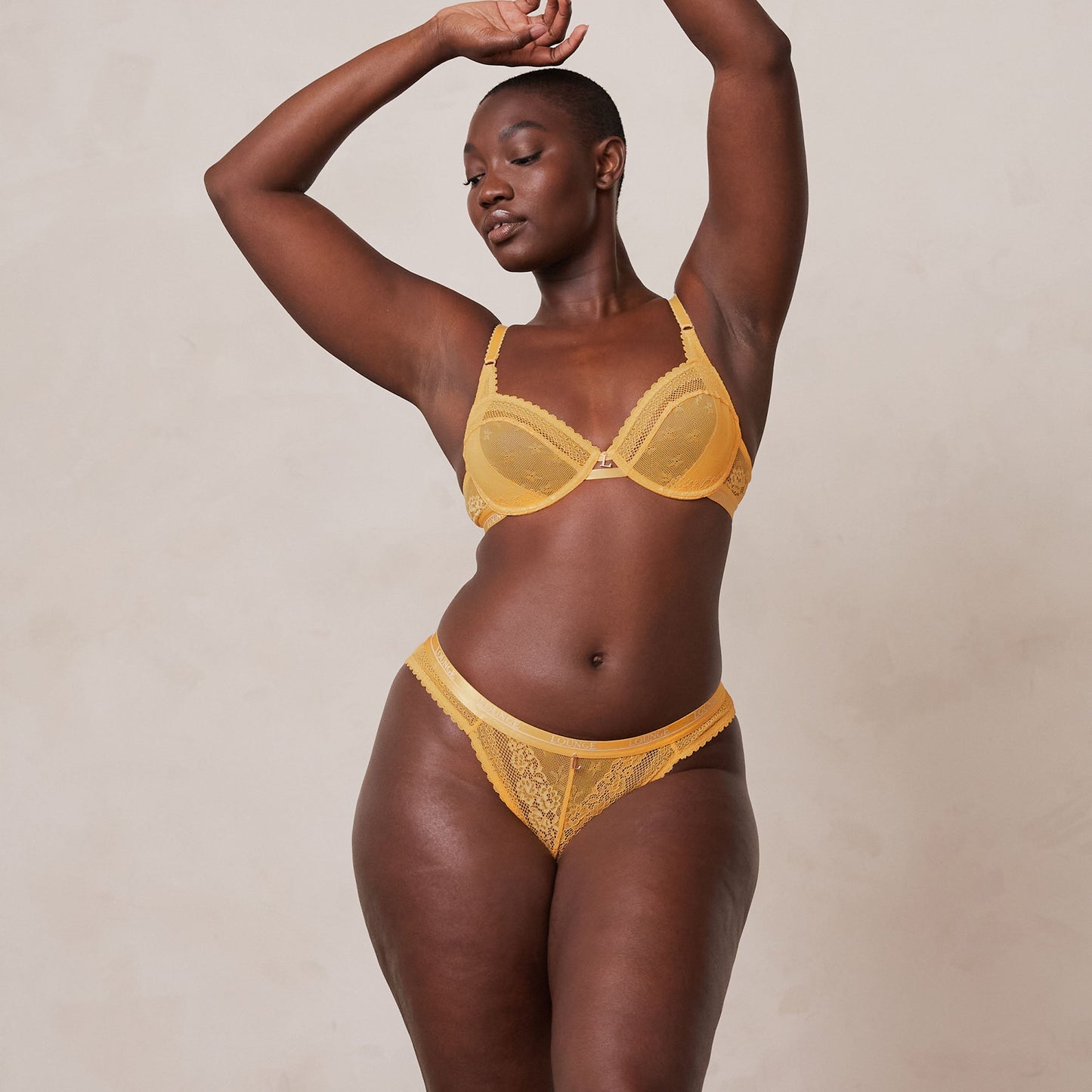 Sandra – Women's Mustard Balcony Bra