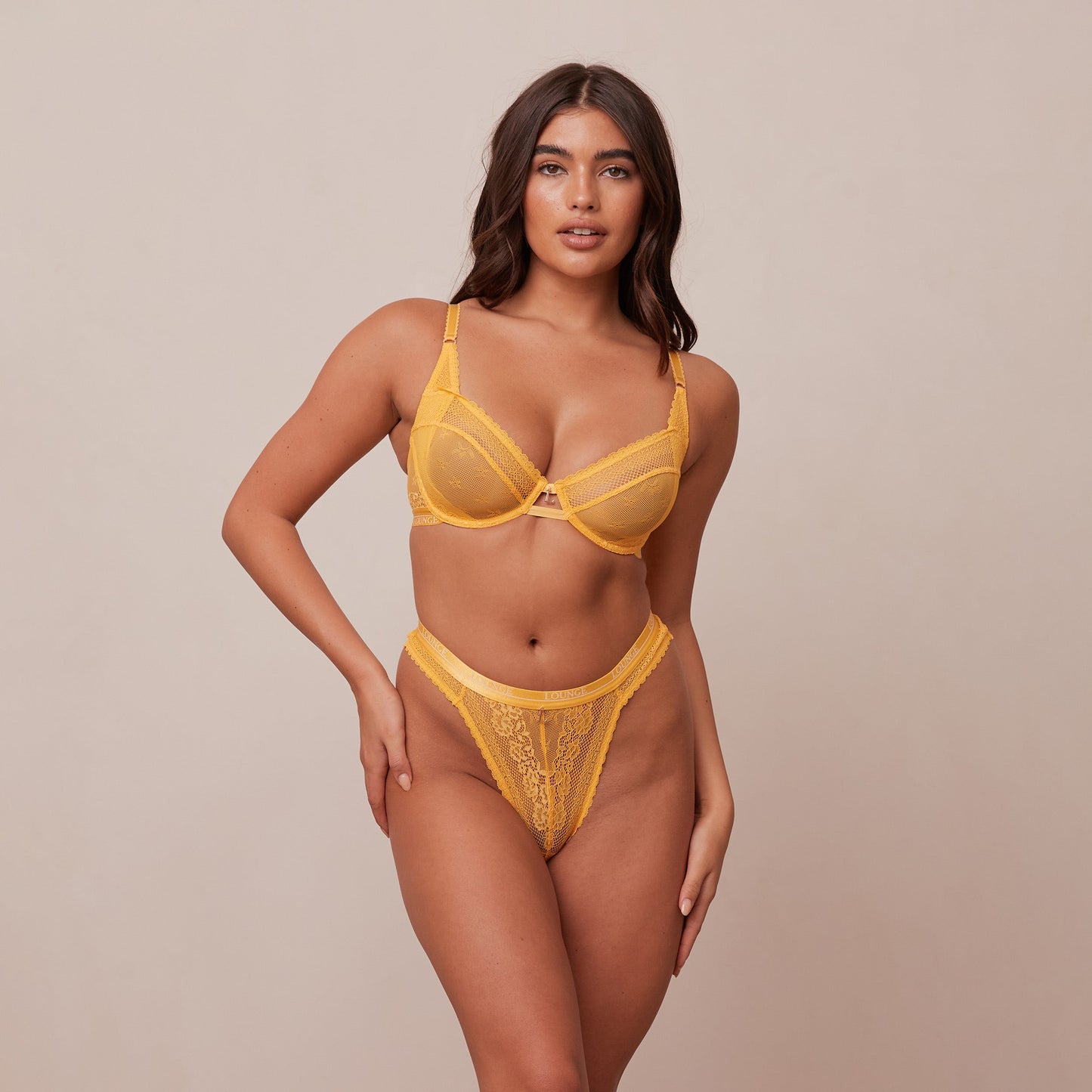 Sandra – Women's Mustard Balcony Bra