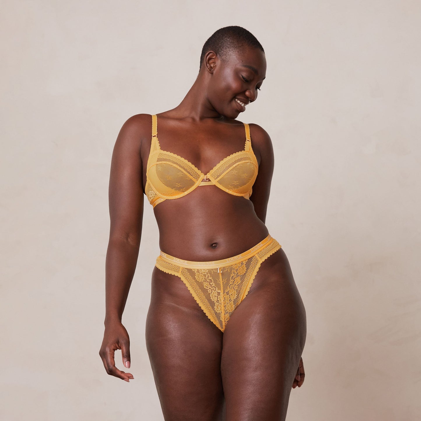 Sandra – Women's Mustard Balcony Bra