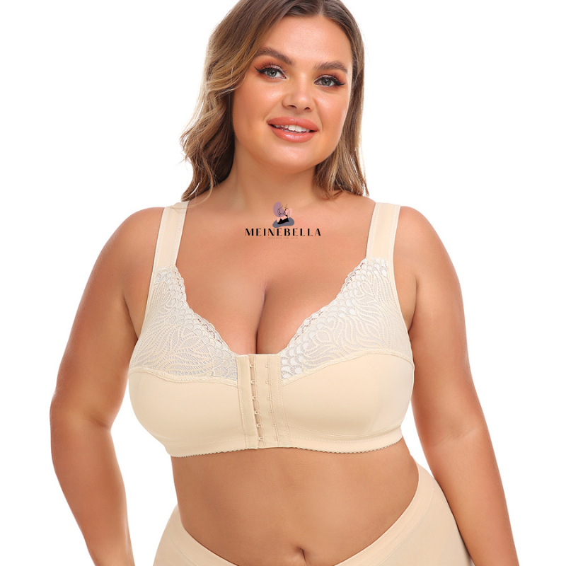 Brenda – Women's Front Closure Lace Wire-Free Bra