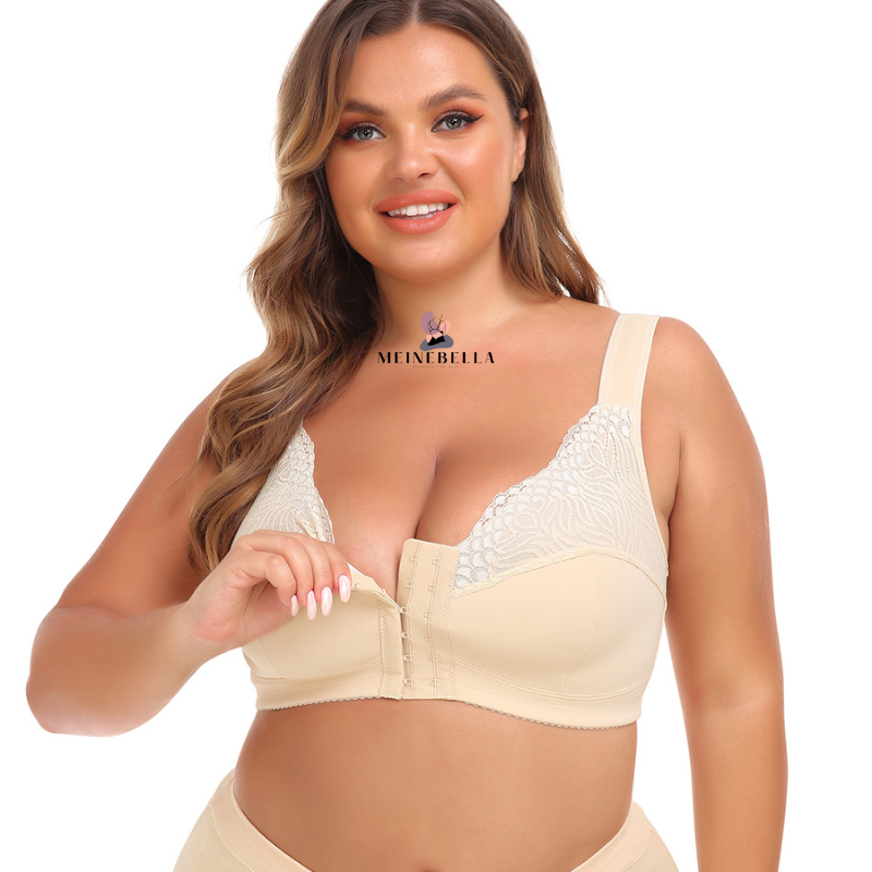 Brenda – Women's Front Closure Lace Wire-Free Bra