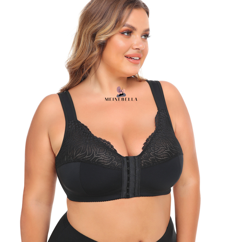 Brenda – Women's Front Closure Lace Wire-Free Bra