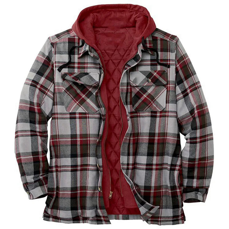 Andrew – Men's Quilted Hooded Shirt Jacket