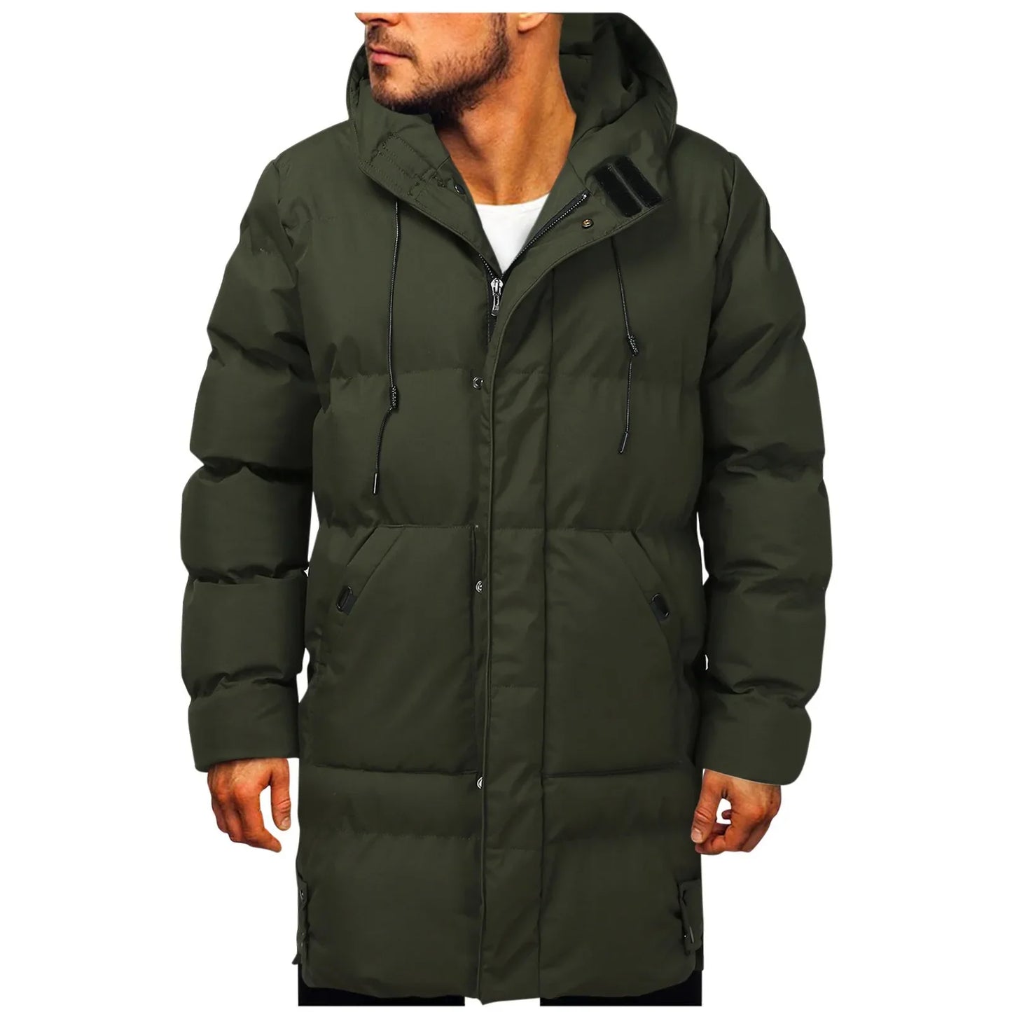 Nigel – Men's Warm and Insulated Long Hooded Puffer Jacket