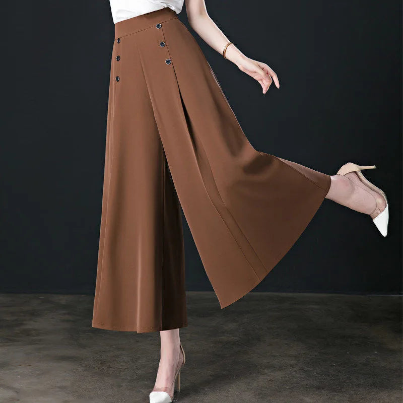 Kimberley – Women's Vintage High-Waist Wide-Leg Pants