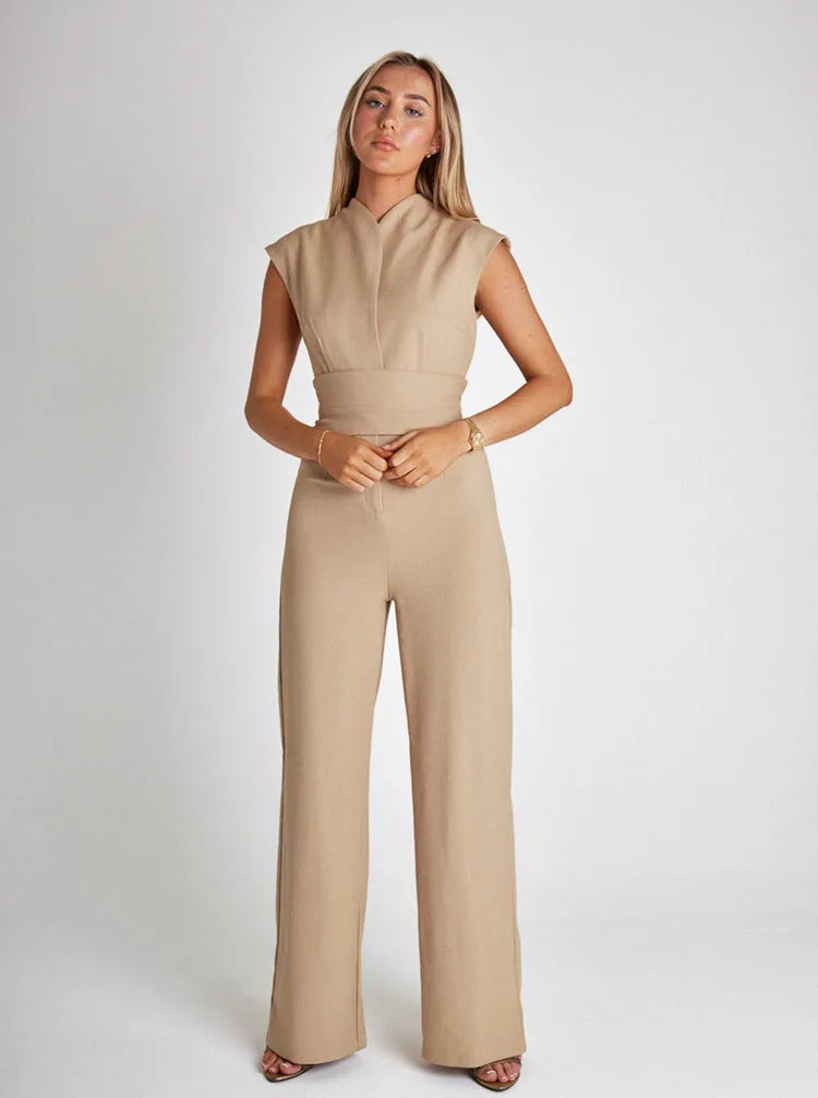 Jade – Womens' Sleeveless Wide-Leg Jumpsuit