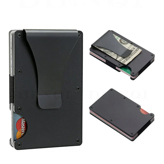 Shaun – Men's Minimalist Metal Wallet with RFID Blocking and Money Clip