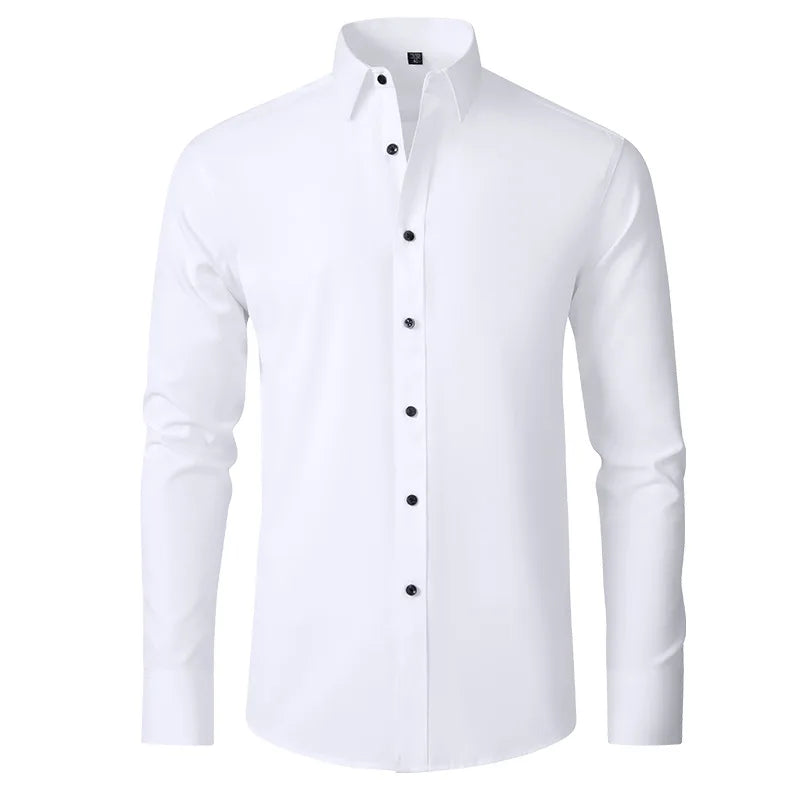 Calvin – Men's Stretchable Button-Up Slim-Fit Dress Shirt