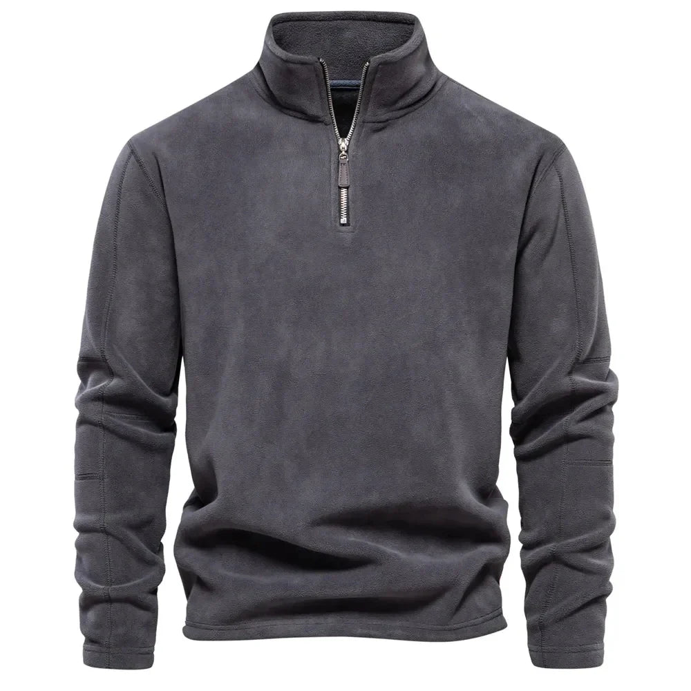 Ken – Men's Soft Shell Zip Collar Turtleneck Sweatshirt