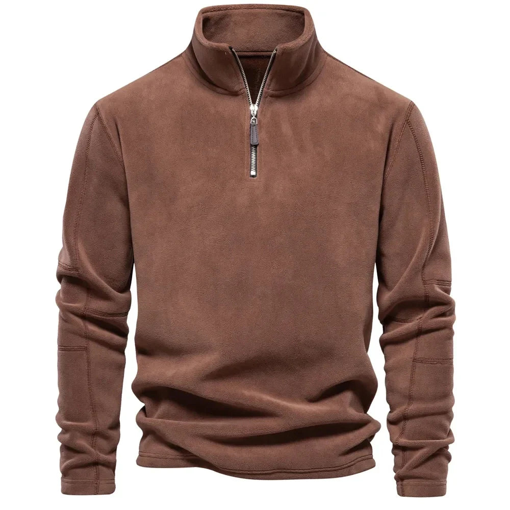 Ken – Men's Soft Shell Zip Collar Turtleneck Sweatshirt