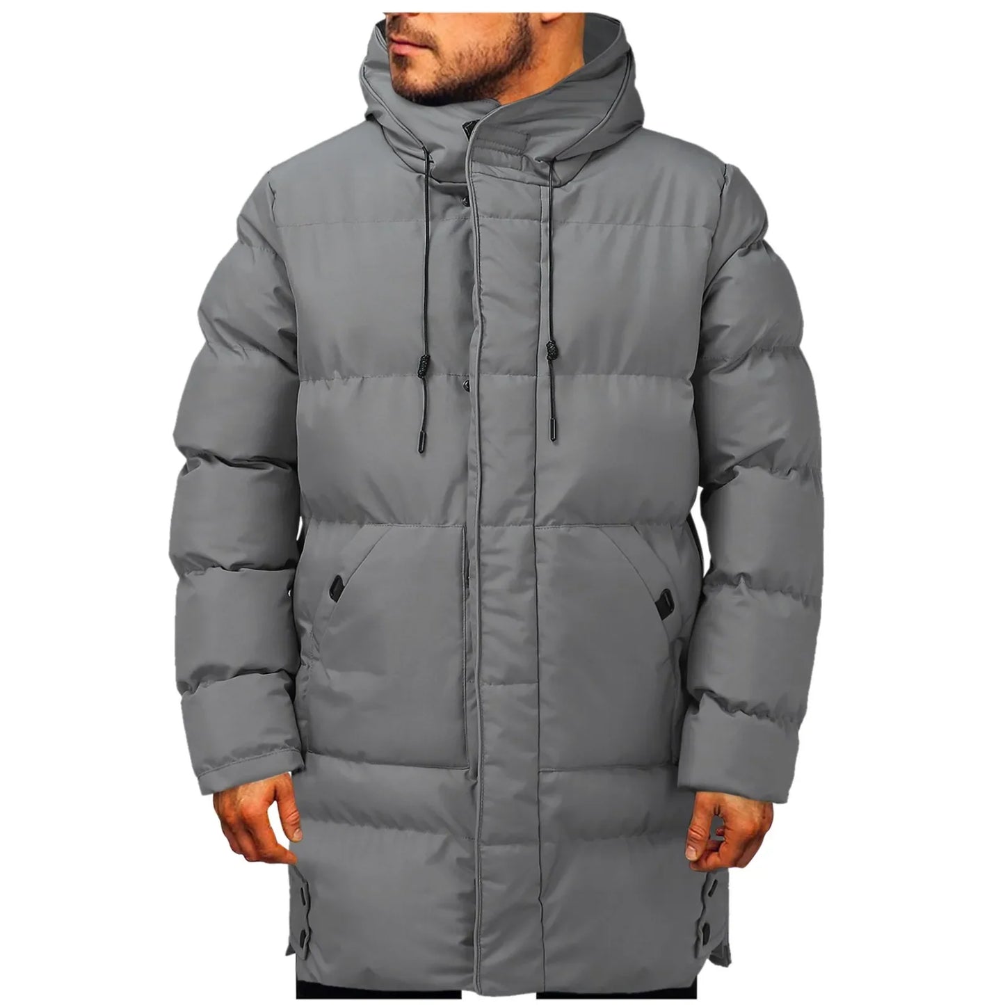 Nigel – Men's Warm and Insulated Long Hooded Puffer Jacket