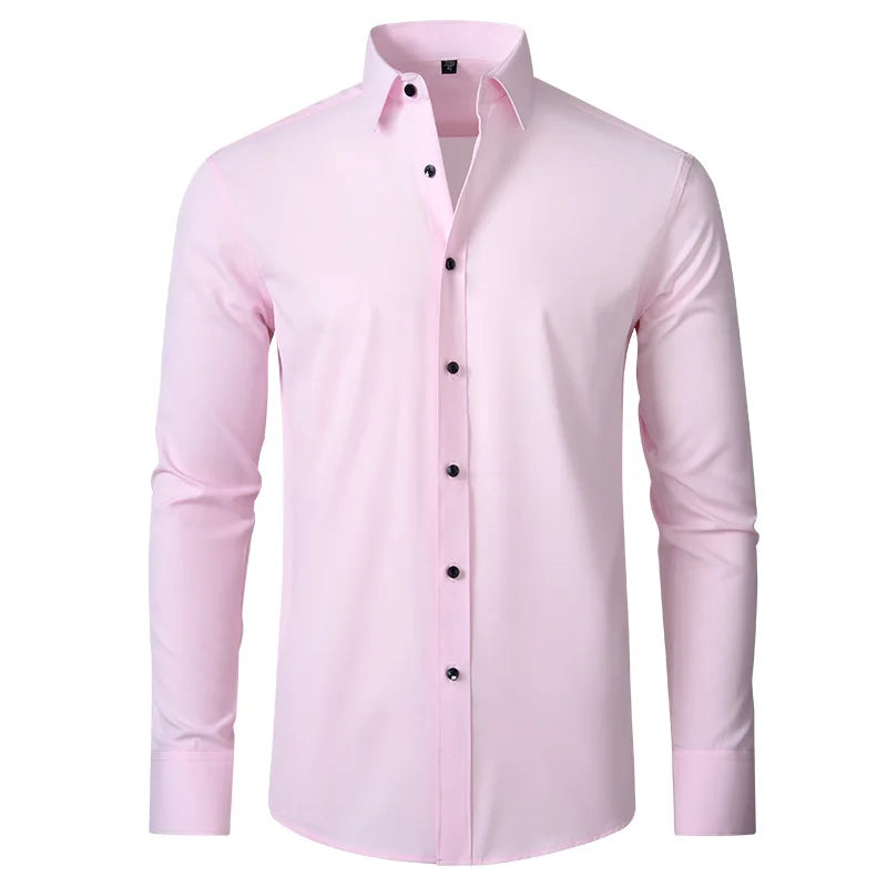 Calvin – Men's Stretchable Button-Up Slim-Fit Dress Shirt