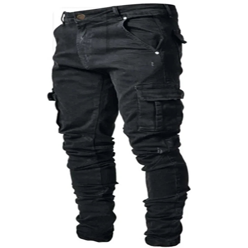 Ronald – Men's Slim Denim Cargo Pants