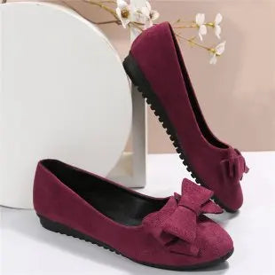 Fiona – Women's Elegant Bow Accent Flats