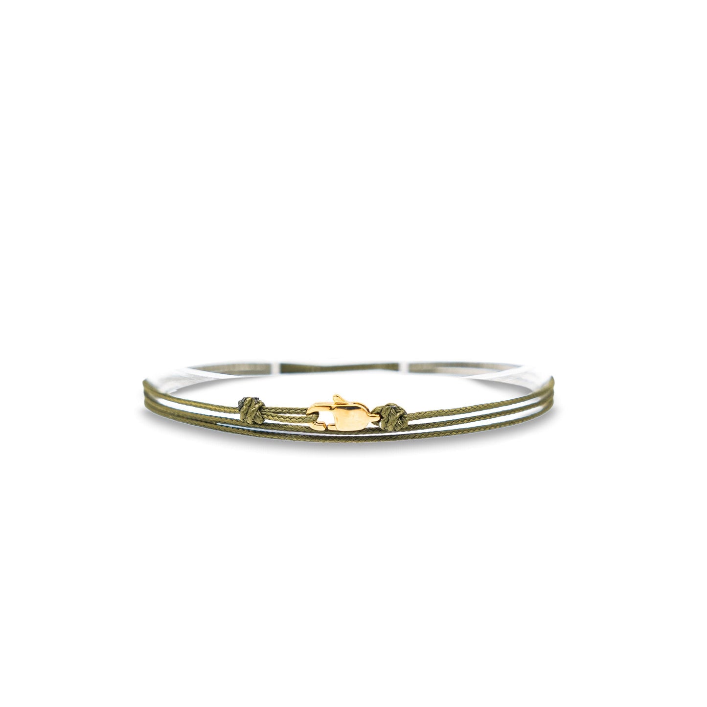 Joan – Unisex Minimalist Rope Bracelet with Gold-Toned Carabiner Clasp – Lightweight and Adjustable Design