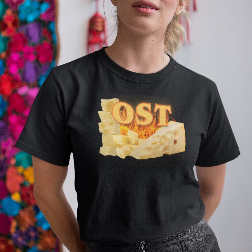 Rory – Unisex Cheese Print T-Shirt